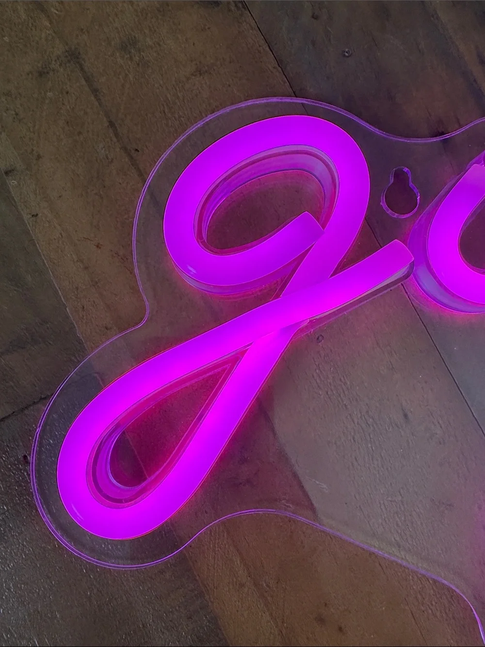 Good Vibes Pink LED Neon Wall Light - Picture 2 of 11